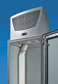Air routing for Rittal roof mounted TopTherm Plus cooling units