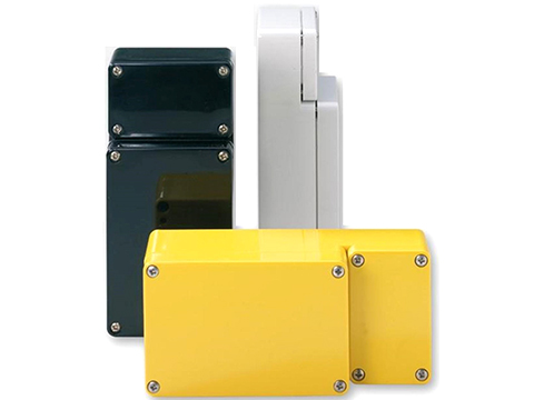Plastic enclosures with two functional areas