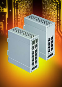 Managed Ethernet switches are optimised for industrial environments