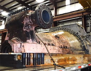 Complete power train dismantled, overhauled and relocated for biomass generator