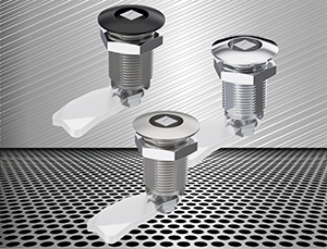 IP65/67 quarter-turn latch/lock with a flat head