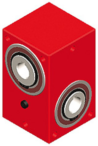 Extra bores in helical gearboxes