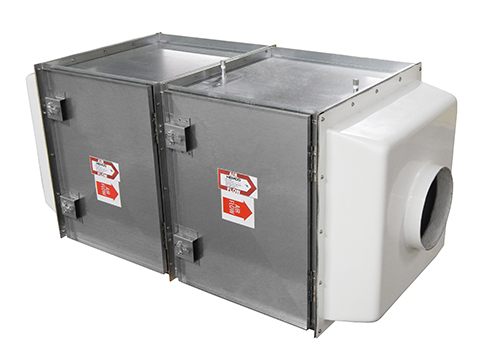 HEPA and carbon in-line air filtration packs