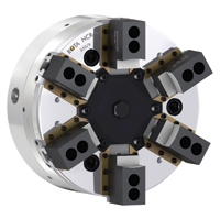 Sealed 6-jaw power chuck with pendulum compensation