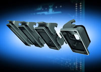 Bulkhead-mounted industrial connector housing for protection level up to IP 67