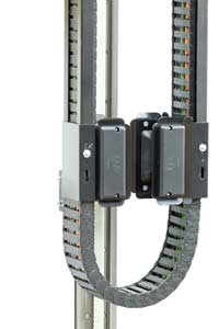 Quick and easy to install guide trough for long travels of energy chain