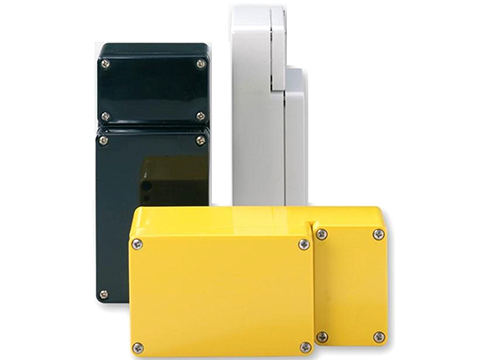 Plastic enclosures with two functional areas