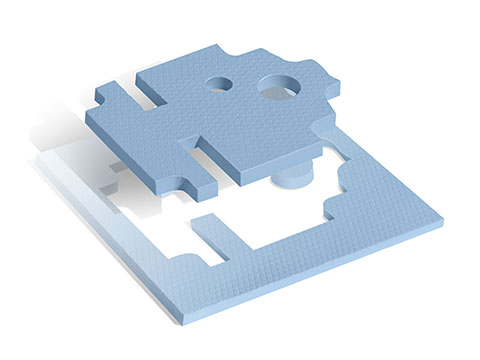 Thermal gap filler pad provides excellent rebound and reusability