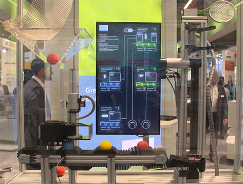 EBM-Papst brings automated tennis machine to Drives & Controls show