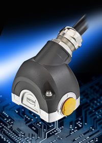 Connector hood with angled cable outlet