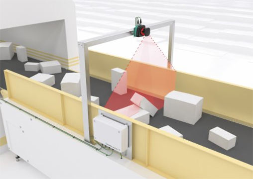 Contour sensor for monitoring conveyor belt utilisation