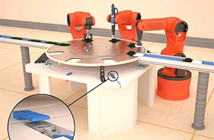 Inductive sensors speed up robots and indexing table