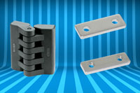 New plastic hinges and mounting adjustment devices