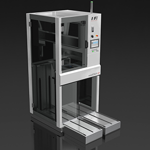 Component palletising system allows uninterrupted processes and clean room compatibility