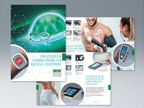 OKW publishes medical equipment enclosures and tuning knobs brochure