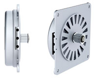 Pancake motors simplify lift door actuation