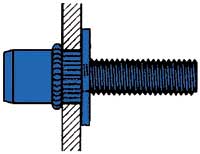 Rivet nut stud designed for steering column application