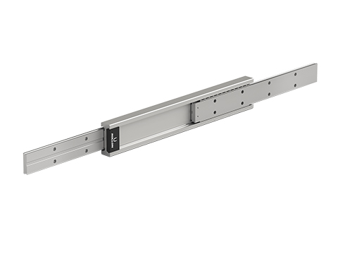 Telescopic rail for higher load capacity and extended service life