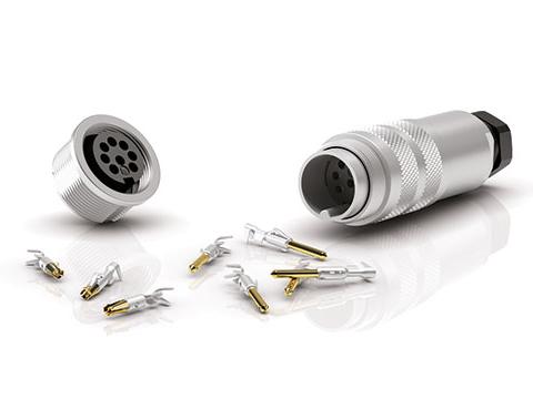M16 circular connectors for crimp termination