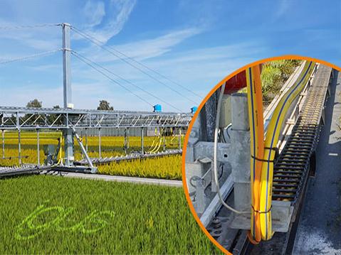 Save water in farming with roller e-chain for targeted irrigation