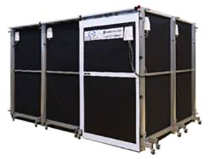 Active protective textile switches off the laser