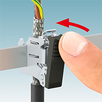 Shield clamps for one-handed tool-free operation