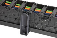 New low cost roller energy chain and guiding trough