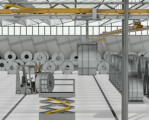 Igus e-chains working on indoor cranes