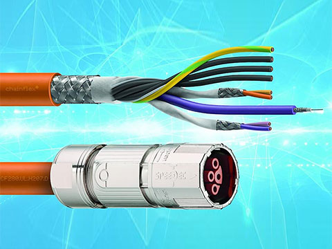 Energy and data combined in new Igus hybrid cable for SEW motors