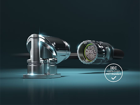 M17 PRO hybrid connectors in accordance with the IEC standard
