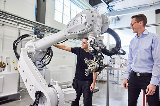 Large ABB robots increase speed and flexibility in EV battery production