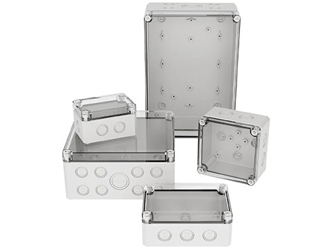 Enclosures with pre-formed metric knockouts