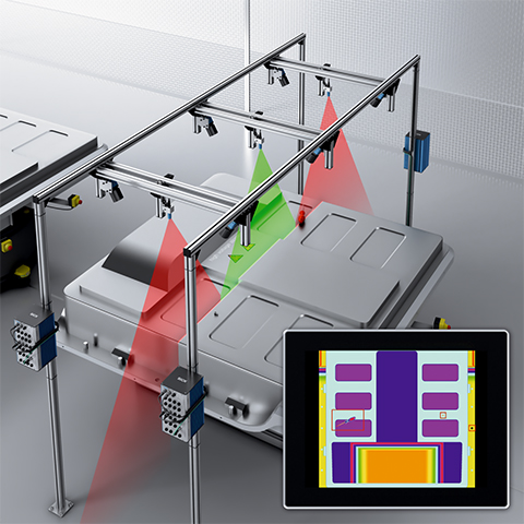 High-precision vision system for electric vehicle battery inspection