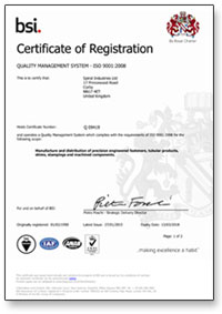Spirol Europe Announces ISO 9001:2008 Recertifications