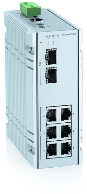 Kontron adds managed 8-port TSN switches to its industrial Ethernet solutions
