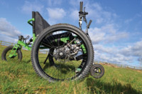 Threaded pins are key on new all-terrain wheelchair