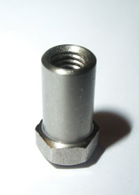 Hollow internally threaded parts