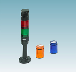 Compact LED signal tower from Phoenix Contact