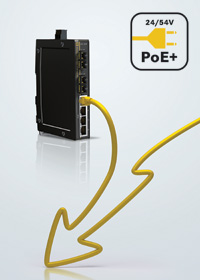 Ethernet switches use PoE+ standard to provide more power for system devices