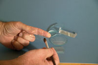 Light curing adhesive has high bond strength