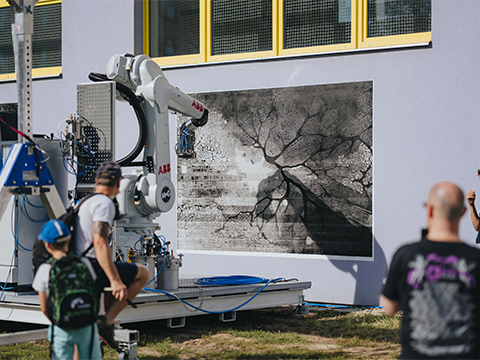 ABB brings AI-designed street art to life in Mlada Boleslav