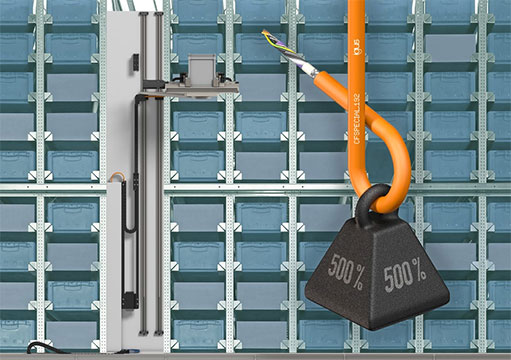 Hybrid cable for suspended applications suitable for SEW-Eurodrive